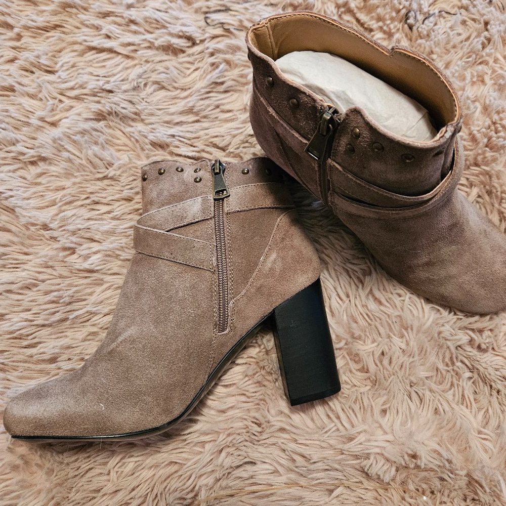 Faux suede boots